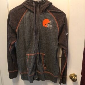 Women’s Size Large Nike NFL Cleveland Browns Full Zip Raglan - used